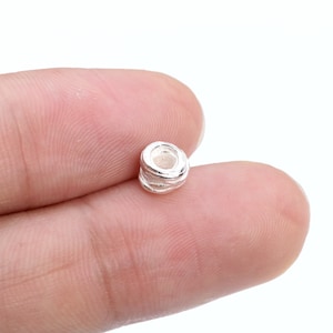 5  Tube Spacer Beads 925 Sterling Silver 6x4mm  (64022-2135)