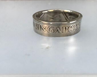 lovely 20th anniversary or birthday present. Hong Kong 20 cent gold plated adjustable ring