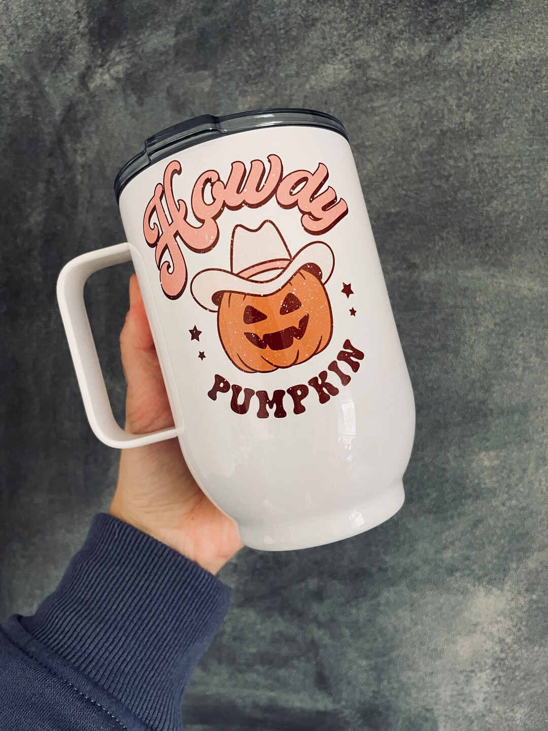 Pumpkin Mug Halloween Travel Mug Howdy Pumpkin Halloween Etsy UK