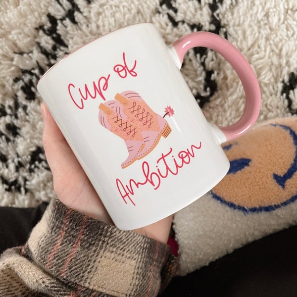 Cup of ambition mug, Dolly Parton, Pop culture, Country music, Gift for her, Music gift, feminist, strong women, empowering, work colleges