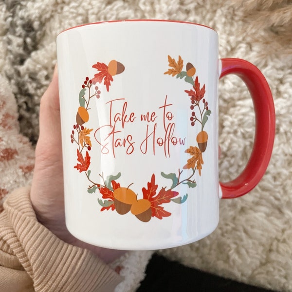 Gilmore girls mug| Lukes take me to Stars Hollow| gift pop culture| Autumn Fall Lover|  Gilmore girls Fan Gift|