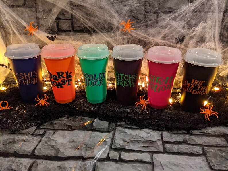 Glow In The Dark Starbucks Halloween Cup With Name Etsy