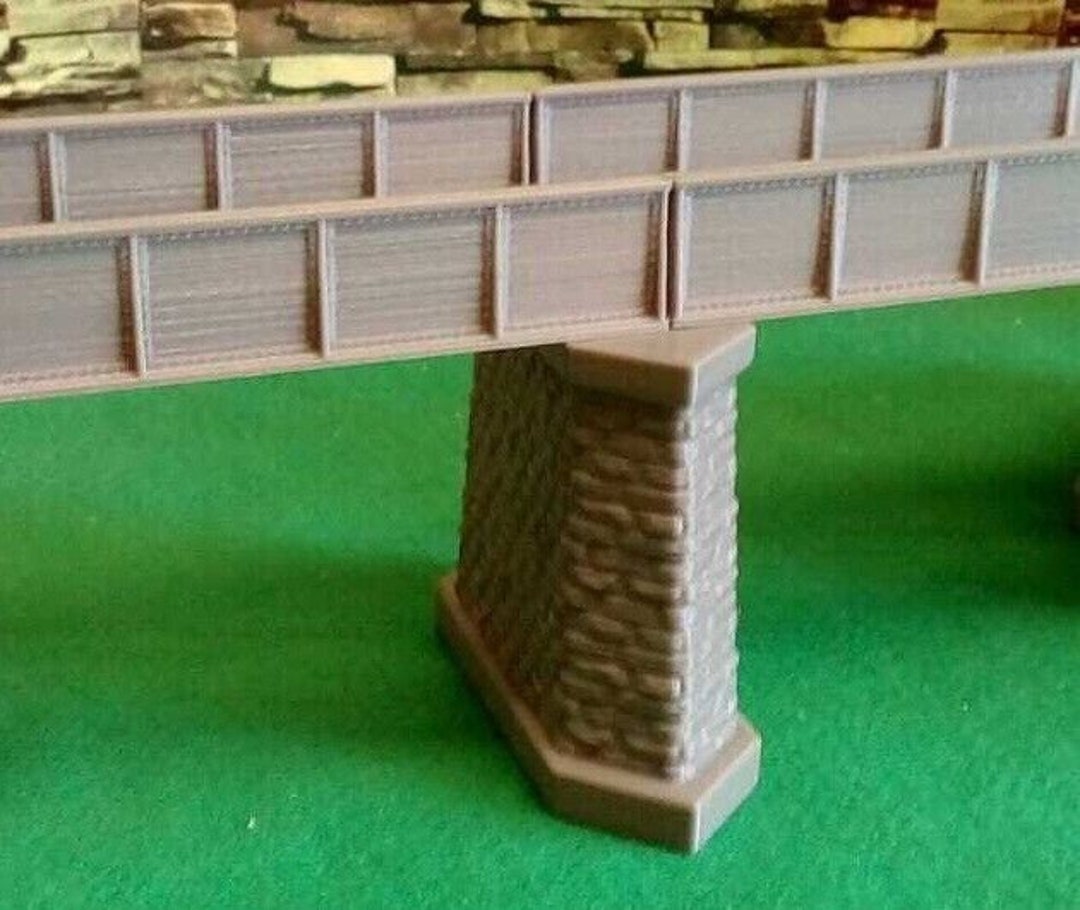 N Gauge Bridge Support Pier Model Railway Girder Support Brick Etsy