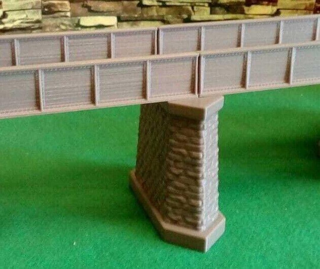 TT120 Gauge Bridge Support Pier Model Railway Girder Support Brick ...