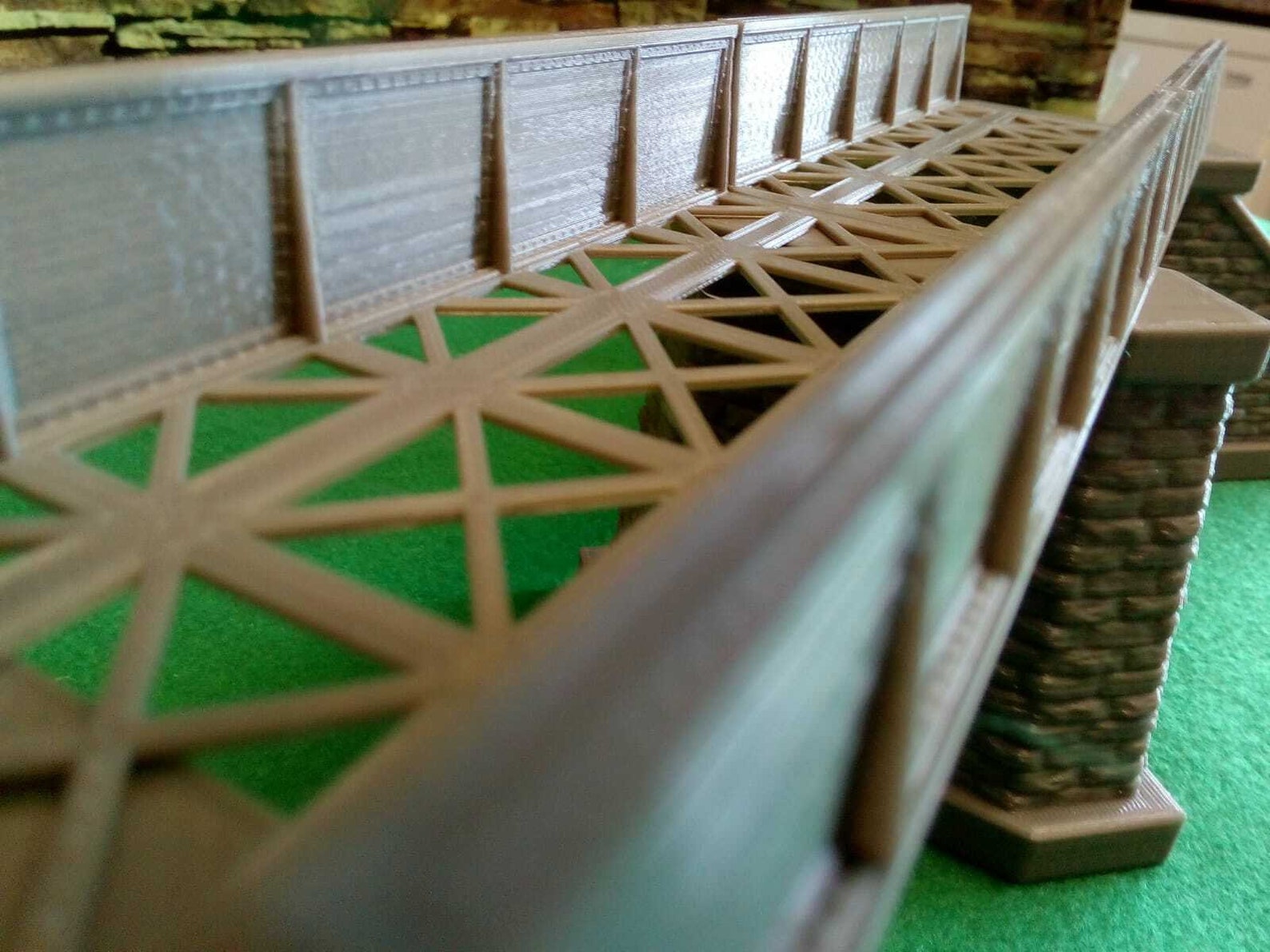 Large Model Railway Girder Bridge 00 Gauge with Stonework Etsy