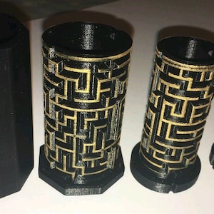 Maze Puzzle Box Russian Doll Brain Teaser Gift Container Secret Storage Black Mazebox