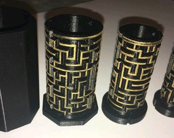Maze Puzzle Box Russian Doll Brain Teaser Gift Container Secret Storage Black Mazebox