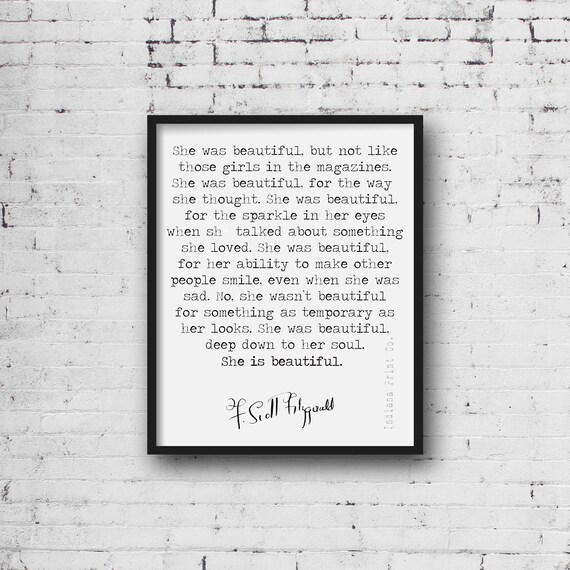 Instant Printable Quote Wall Art 5 Sizes She Was Etsy