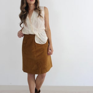 Golden Corduroy Skirt image 1