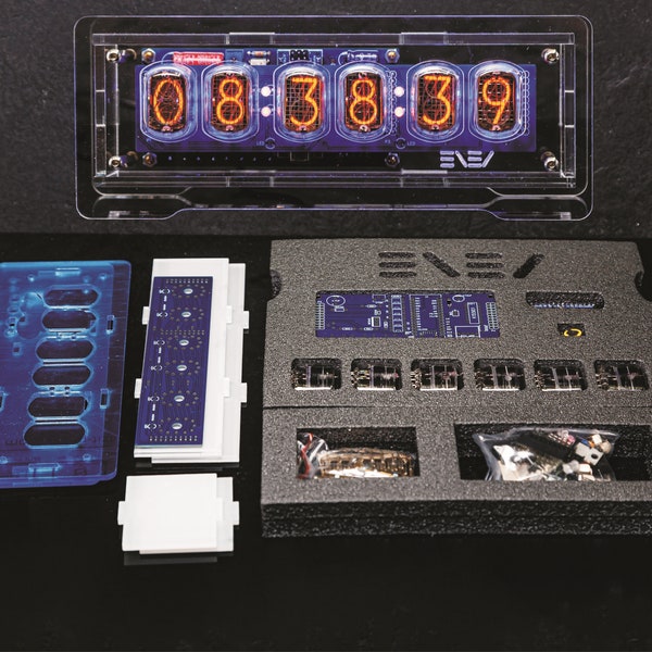 DIY Nixie Clock * Best Gift * Easy Assembling KIT * Clear Enclosure & Fullcolor Backlight