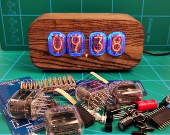 DIY Nixie clock with wooden case / Easy assembly KIT / Best gift for electronic enthusiast