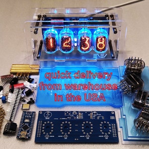 DIY Nixie Clock * Easy Assembling KIT * Quick Delivery * Clear Enclosure & Multicolor Backlight