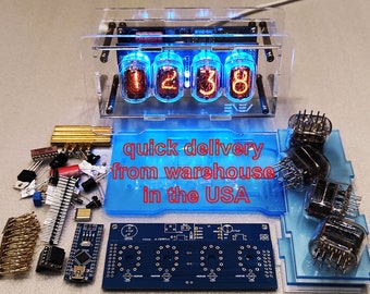 DIY Nixie Clock * Easy Assembling KIT * Quick Delivery * Clear Enclosure & Multicolor Backlight