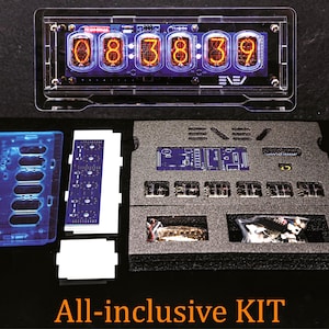 DIY Nixie Clock with 6 tubes * IN-12 vintage tubes KIT * Best Gift