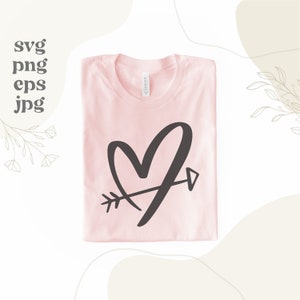 Heart Arrow SVG - Kid Valentines Day SVG - Arrow Heart Svg - Heart PNG - Sublimation Valentines Day png - Valentine Svg - Digital Download