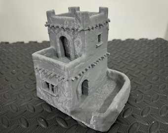 Large Desert 2 Storey Mud House 4 28mm 32mm Tabletop Wargaming Building Terrain 3D Printed