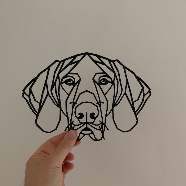 Geometric German Pointer Dog Pet Wall Art Decor Hanging Decoration 3D Printed