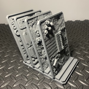 Texture Palette for Drybrush Dry Brushing Fantasy Sci-Fi Industrial 3D Printed - Unprimed