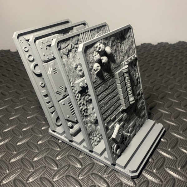 Texture Palette for Drybrush Dry Brushing Fantasy Sci-Fi Industrial 3D Printed - Unprimed