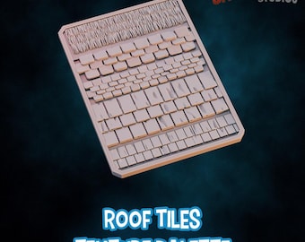 Roof Tiles Dry Brush Texture Palette for Miniature Painting - Unprimed