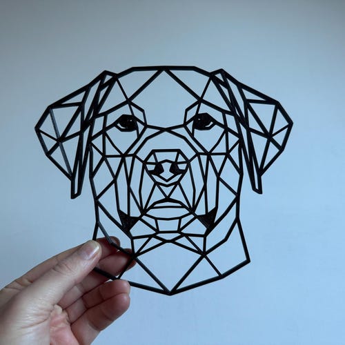 Geometric Labrador Retriever Dog Pet Wall Art Decor Hanging Decoration 3D Printed