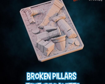 Broken Pillars Dry Brush Texture Palette for Miniature Painting - Unprimed