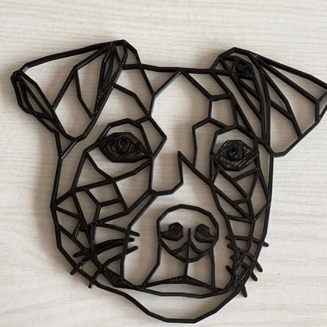 L17 Geometric Jack Russell Dog Wall Art – Contemporary PLA Animal Decor