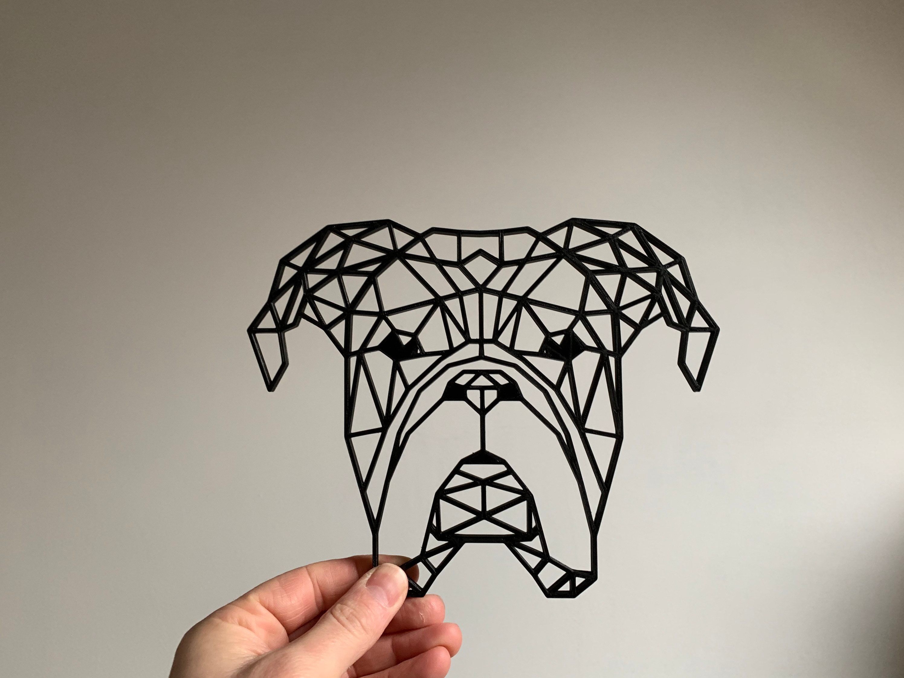 Geometric Boxer Dog Pet Wall Art Decor Small Hanging Etsy