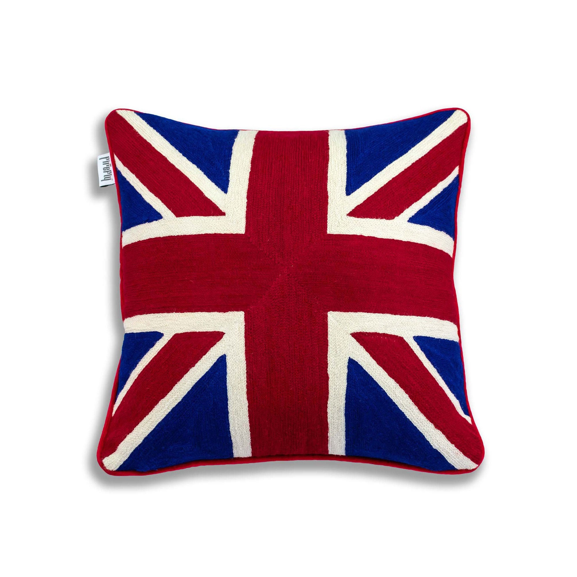 Luxury union jack Cushion hand embroidered wool crewel work Etsy