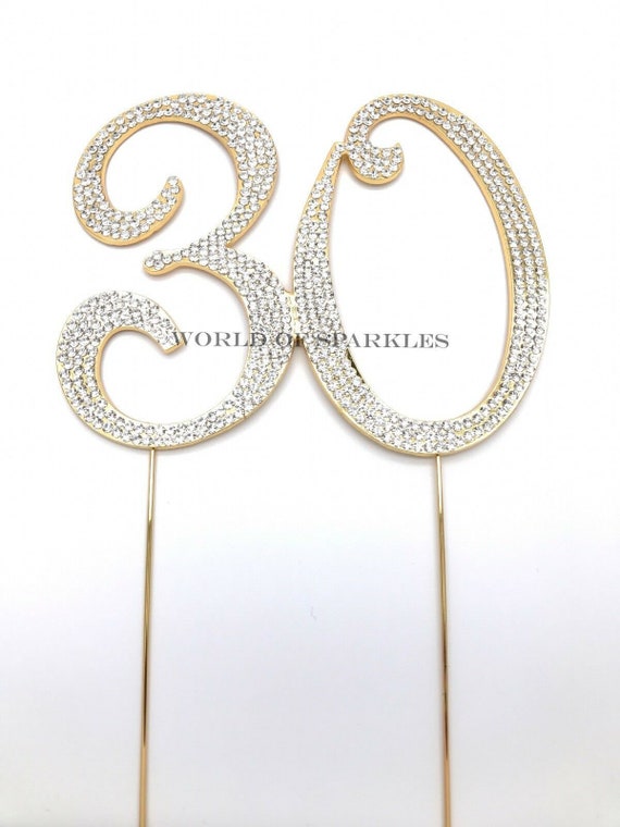 50 fantastische zilveren diamanten strass edelsteen taart pick topper sprankelende nummers voor verjaardagsfeestje decoratie benodigdheden - België