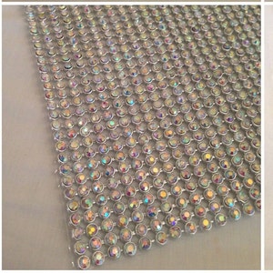Ferro em chaton prata malha com ab cristal diamante tiras fitas para costura de casamento roupas artesanato projetos decoração de fantasia