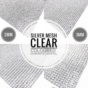 Cristallo trasparente argento ferro su strass di trasferimento strisce Hot Fix maglia di strass per abbigliamento artigianato lavoro decorazione abito da sposa