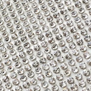 1M x Bügelbild Strass Bügelbild StrassSteine Transfer STRIPS Diamante Kristalle Netz für Bekleidung Kleid Design Kostüm Basteln DIY