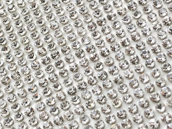 1M X Iron on Hotfix Rhinestones Transfer STRIPS Diamante Crystals Mesh for  Clothing Dress Design Costume Crafts Work DIY 