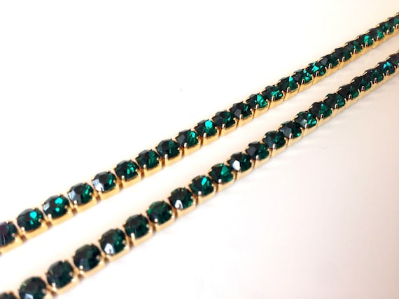 1 Meter SS12 Silver Rhinestone Chain Trim - Sparkly Diamante Decoration For 510912