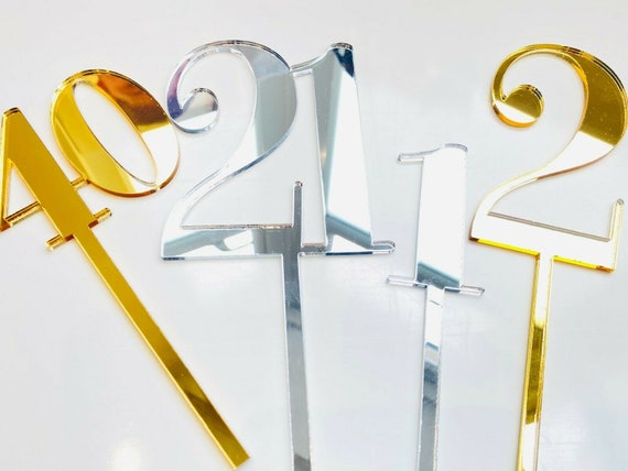 Personalized Acrylic Number Cake Topper - 7cm Or 12cm - Reusable For All Occasions