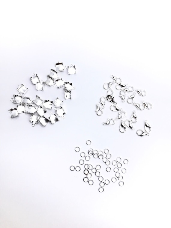 Gold & Silver Rhinestone Cup Chain Ends Rings Lobster Claps Etsy