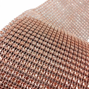 Fita com efeito de strass brilhante, ouro rosa, diamante, 80cm, para roupas, vestido de noiva, decoração de bolo, acessório de costura