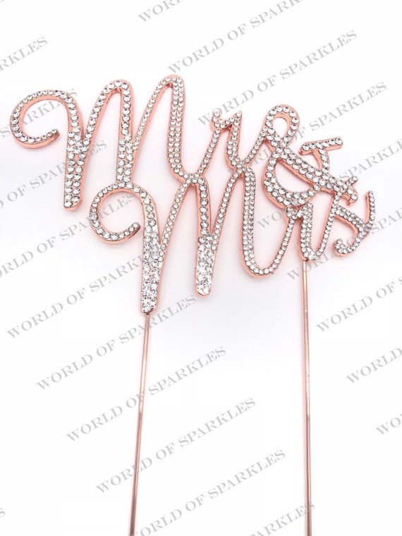 Diamond Cake Toppers Rose Gold No. 4 Diamond Cake Toppers Rose Gold No. 4