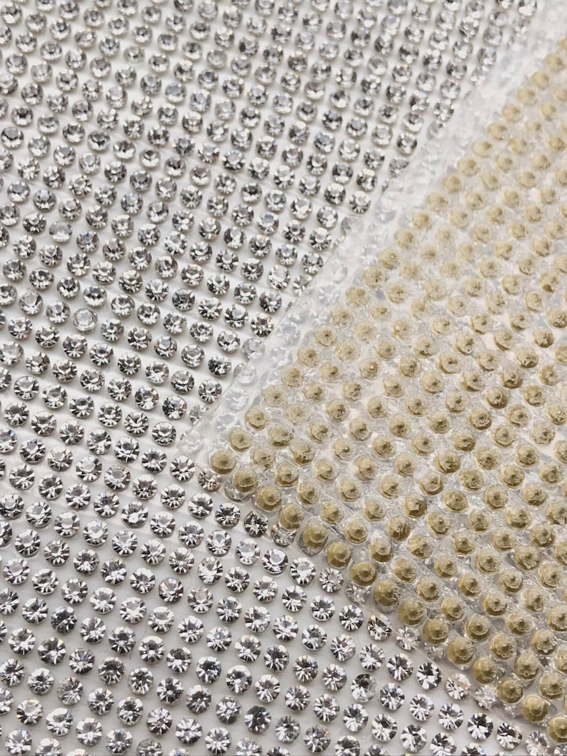 1M X Iron on Hotfix Rhinestones Transfer STRIPS Diamante Etsy UK