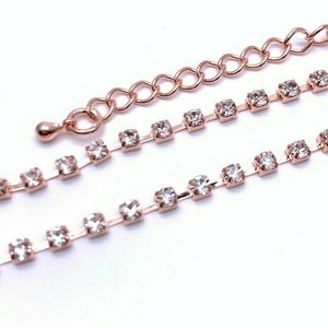 Cintura con catena in oro rosa con diamanti, per donne e ragazze, per feste, abiti da sposa, accessori per abiti casual, decorazione