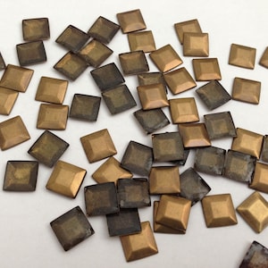100 stks Opstrijkbare Hot Fix Vierkante Metalen Platte Studs aan de achterkant voor Decoratie van Schoenen Tassen Riemen Jeans Kleding Ambachten Projecten Accessoire