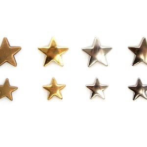 100 pcs x Rivets à repasser à chaud en métal avec étoile en métal pour ceintures Chaussures Vêtements Sacs Jeans Artisanat Cuir Travail Décoration DIY