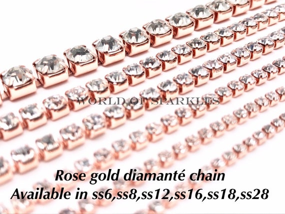 Trimming for Jewellery /& Garment Selections of SS12 Diamante Rhinestone Chain