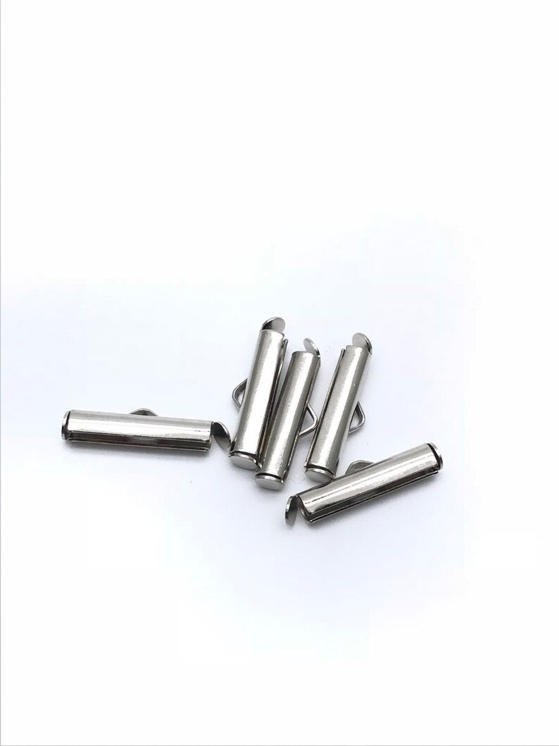 Slide on End Clasp Tubes Slider End Caps in Silver Gold for Etsy UK