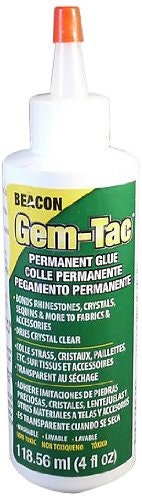  BEACON Gem-Tac Premium Quality Adhesive for Securely Bonding  Rhinestones and Gems - Water-Based, UVA Resistant, 4-Ounce