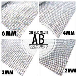 Ab cristal diamante prata ferro em tiras de transferência quente fix strass malha para roupas artesanato & artes decoração diy