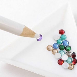 Gems Wax Picker Pencil Rhinestones Crystals for Art and Crafts Nail Art Costume Wedding Dress Clothing Decoration DIY