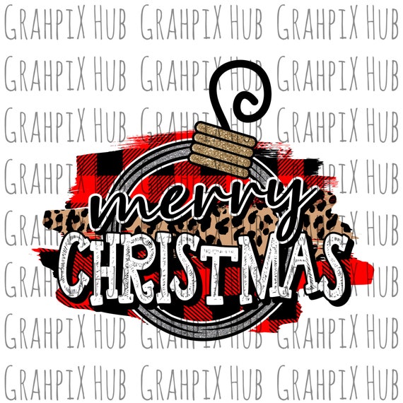 DTG Printing Sublimation Christmas Sublimation PNG Merry Christmas Leopard Buffalo Plaid PNG Sublimation Design Digital Download