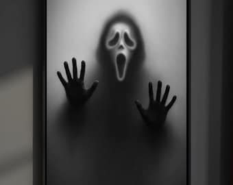 Ghostface Art Print | Suspenseful Horror Movie Decor